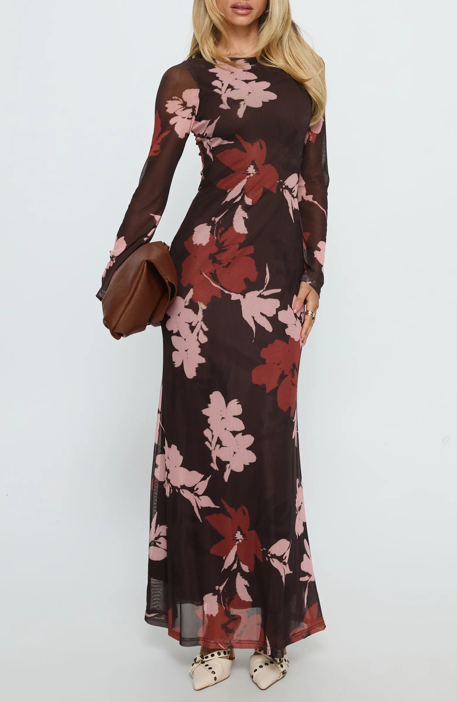 Istefania Long Sleeve Floral Maxi Dress | Nordstrom