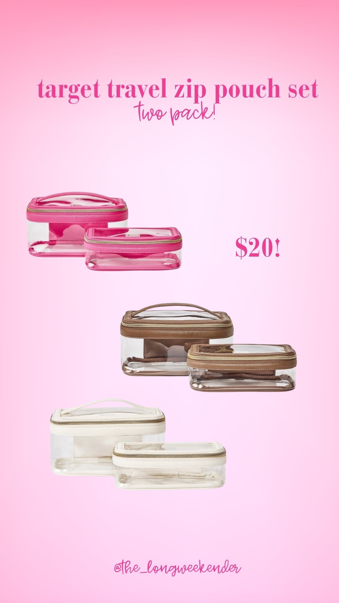 Target travel two zip pouch set! $20! 

#LTKTravel #LTKSpringSale #LTKSwim