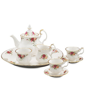 Serveware, Old Country Roses 9 Piece Mini Tea Set | Macy's