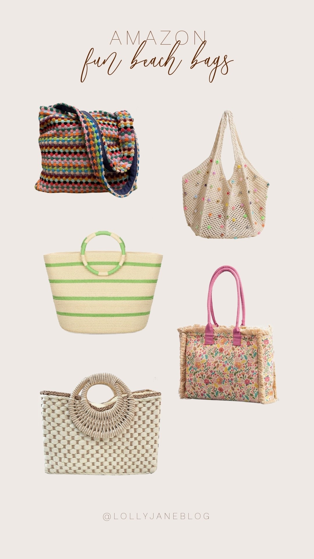 Summer beach bags! 💛

Because your beach bag should be just as cute as your swimsuit 🐚☀️
These unique beach bags from Amazon are making a splash—with fun textures, bold patterns, and details you won’t find just anywhere. Whether you're packing for a sunny getaway or a weekend by the water, these bags bring the perfect mix of style and function. Roomy enough for all your essentials, and cute enough to turn heads—yes, even at the beach.

#AmazonFinds #BeachBagGoals #SummerStyle #VacationVibes #UniqueAccessories #LTKTravel #SandyAndStyled #BeachDayEssentials

#LTKHome #LTKStyleTip #LTKSeasonal