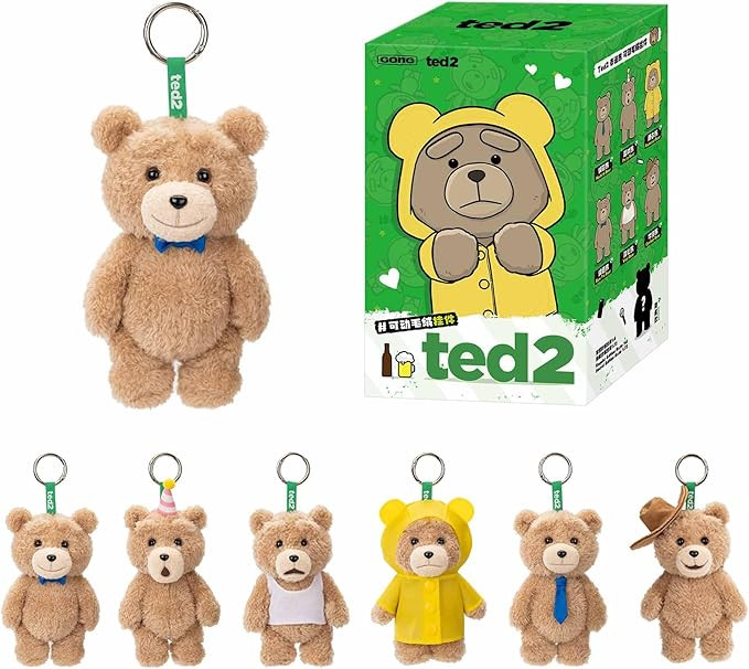 POP MART Ted2 Teddy Bear Action Plush Pendant Blind Box Figures, Random Design Action Figures Col... | Amazon (US)