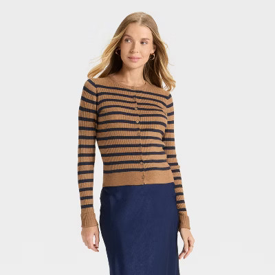 Women's Ribbed Cuff Cardigan Sweater - A New Day™ | Target