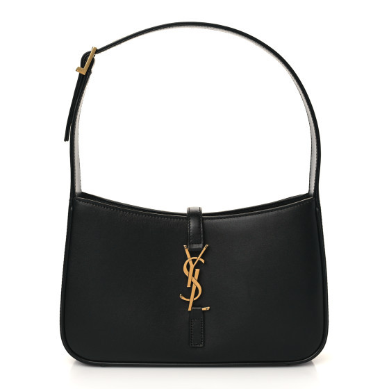 SAINT LAURENT Smooth Calfskin Le 5 A 7 Hobo Black | FASHIONPHILE (US)