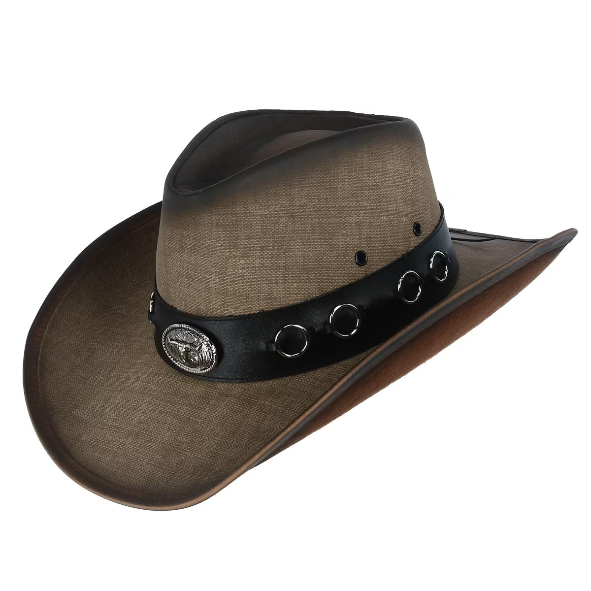 Kenny K Men's Vegan Leather Western Hat with Conchos | Target
