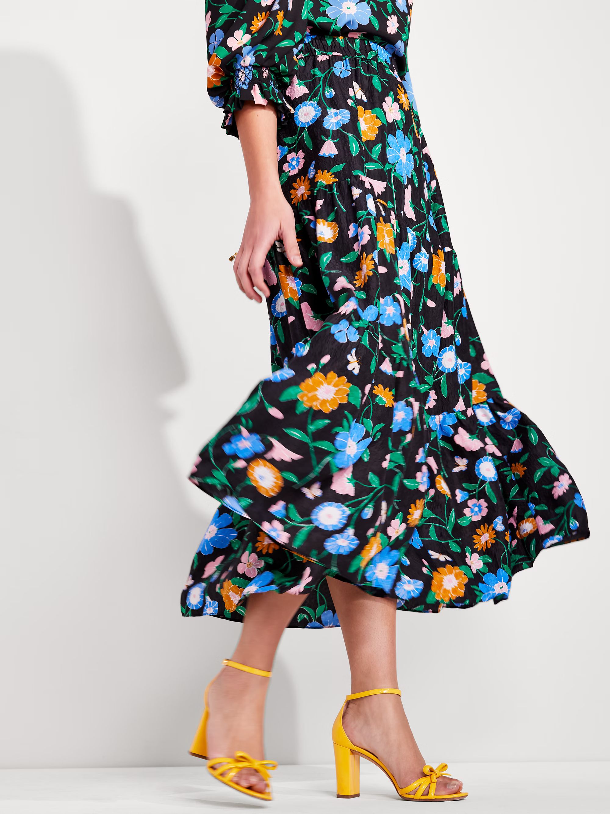 floral garden cloqué skirt | Kate Spade (US)