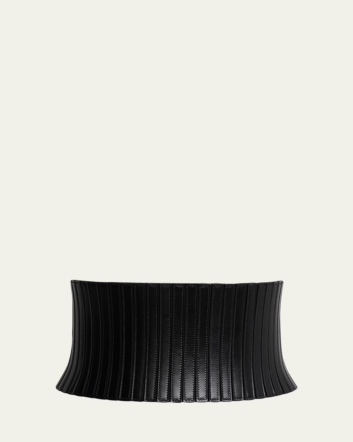 Striped Leather Corset Belt | Bergdorf Goodman