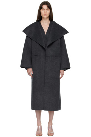 Gray Double-Faced Coat | SSENSE