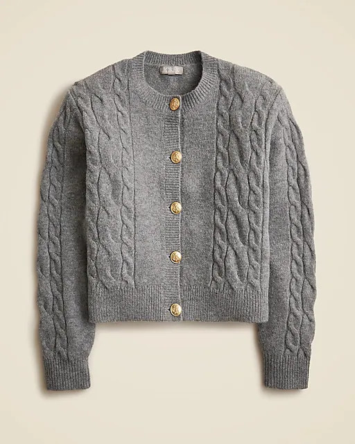 Cable-knit cardigan sweater | J. Crew US