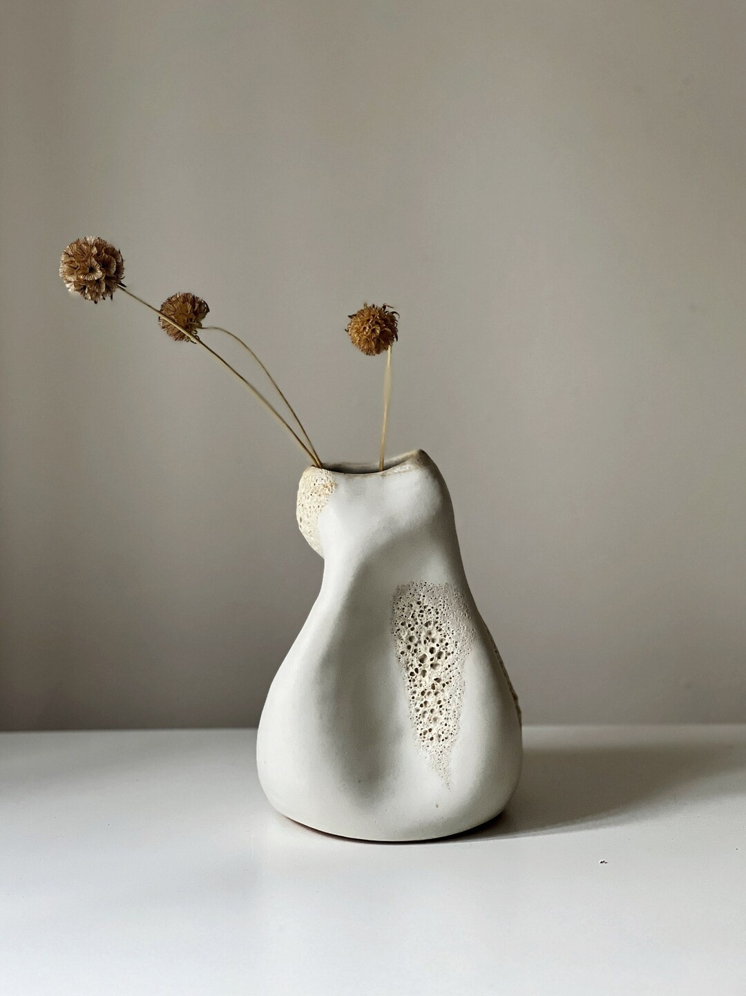 Ceramic Crater Vase Handmade Pottery - Etsy | Etsy (US)