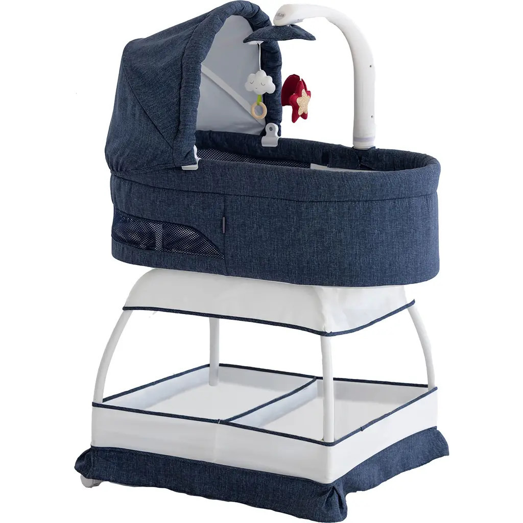 Little Partners TrüBliss™ Sweetli Nurture™ Bassinet in Denim Melange at Nordstrom | Nordstrom