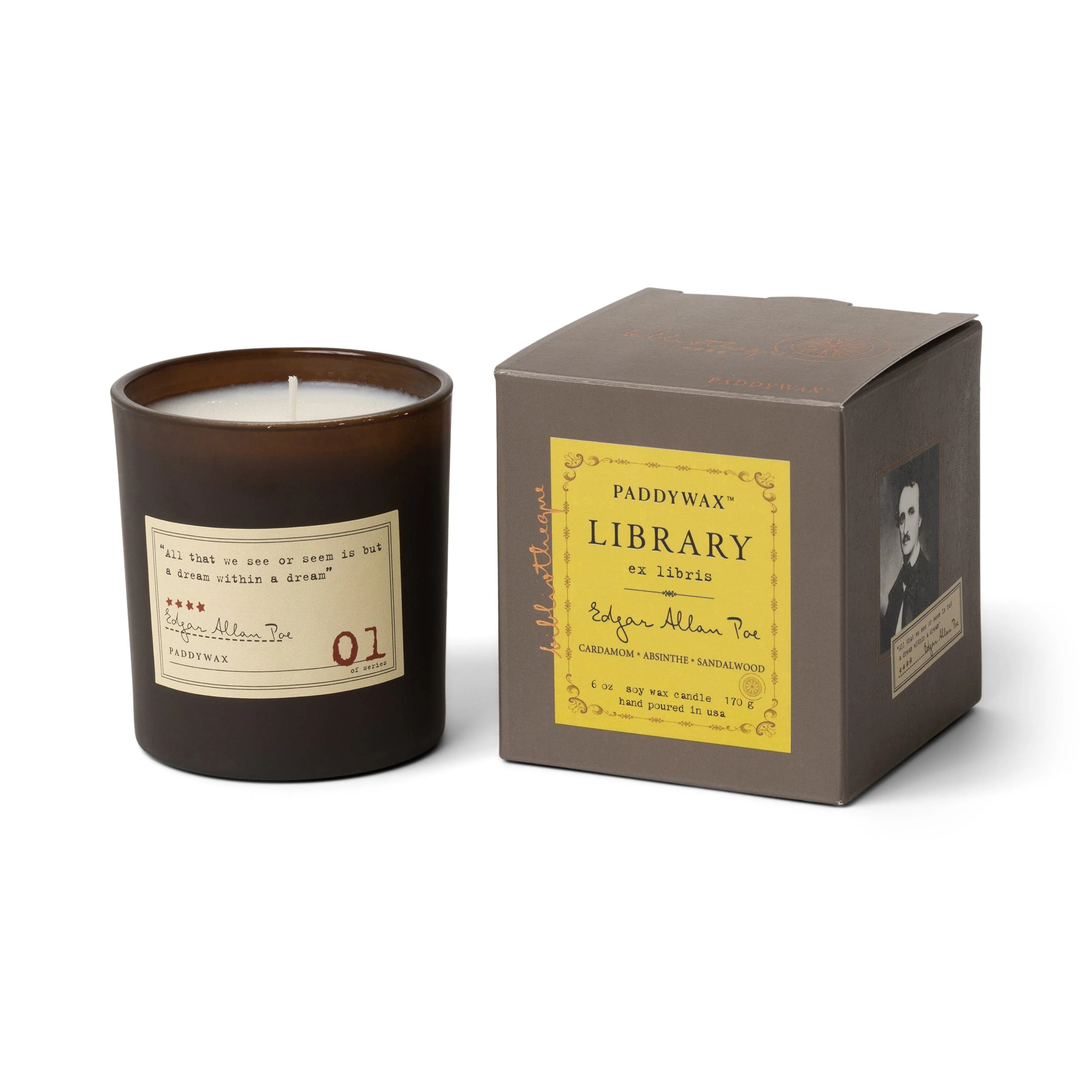 Library 6 oz Candle - Edgar Allan Poe | Paddywax