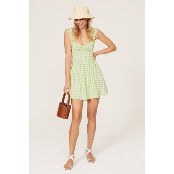 For Love and Lemons August Mini Dress green-print | Rent the Runway