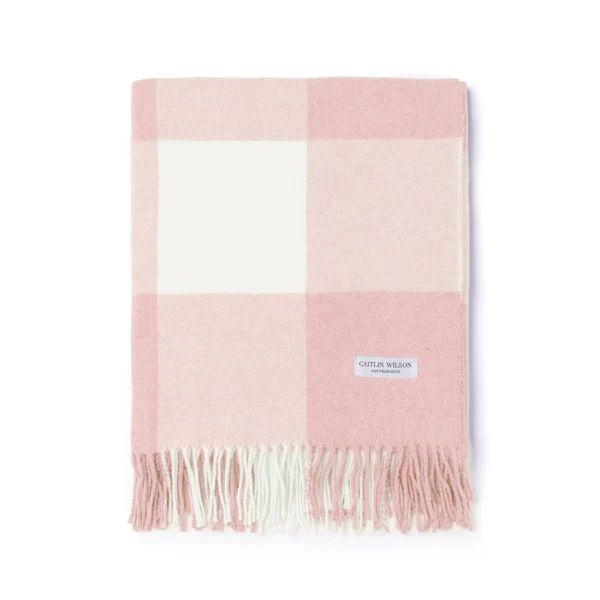 Grande Check Throw in Blush | Caitlin Wilson Design