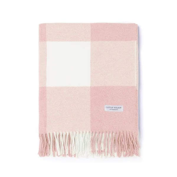 Grande Check Throw in Blush | Caitlin Wilson Design