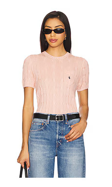 Polo Ralph Lauren Pima Cotton Tee in Pale Pink from Revolve.com | Revolve Clothing (Global)