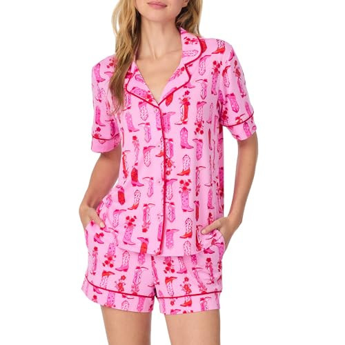 Room Service Short Sleeve Button Down Soft Jersey Pajamas for Women Set | Amazon (US)