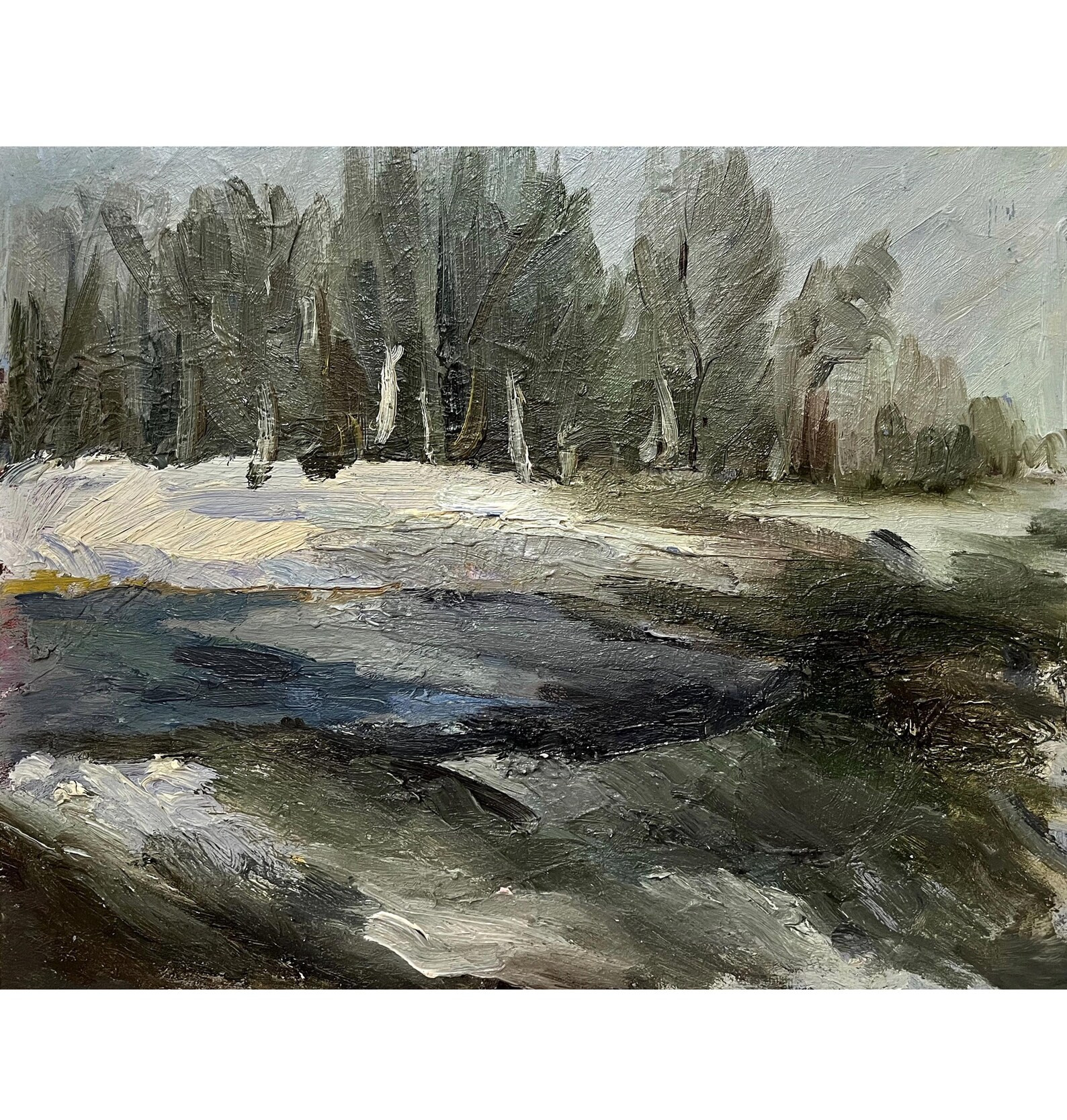 Vintage original oil painting Evening spring landscape by Ukrainian artist by A.Zhezher, 1980s, F... | Etsy (US)