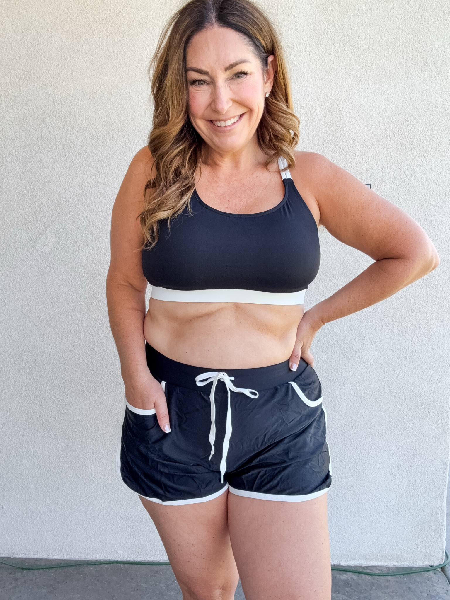 Tempt Me Sports Bikini Top and swim shorts | Wearing top tts, L // shorts size up, XL

#LTKSeasonal #LTKMidsize #LTKSwim