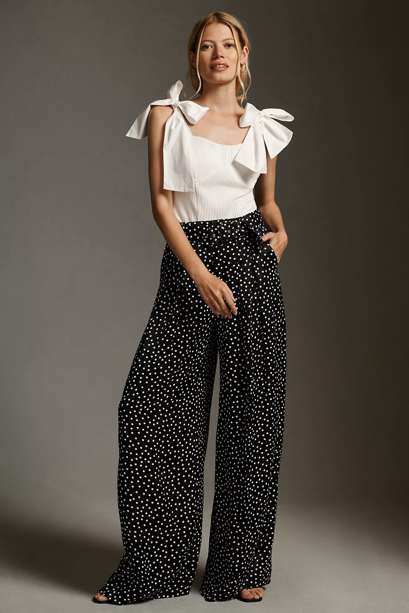 The Avery Pleated Wide-Leg Trousers by Maeve: Printed Edition | Anthropologie (US)