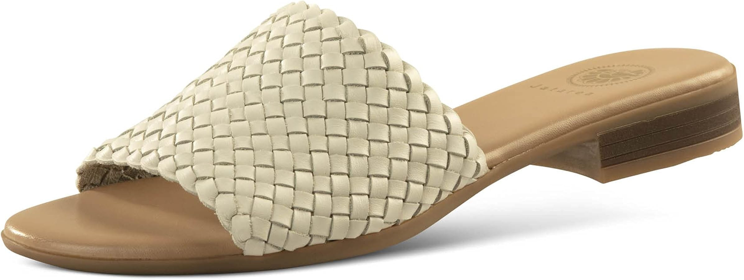 JATAREA Women’s Slip-On Flat Sandals with Round Open Toe | Dressy Summer Slides for Women | Amazon (US)