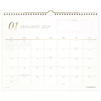 2021 Wall Calendar Work Style Medium - Cambridge | Target