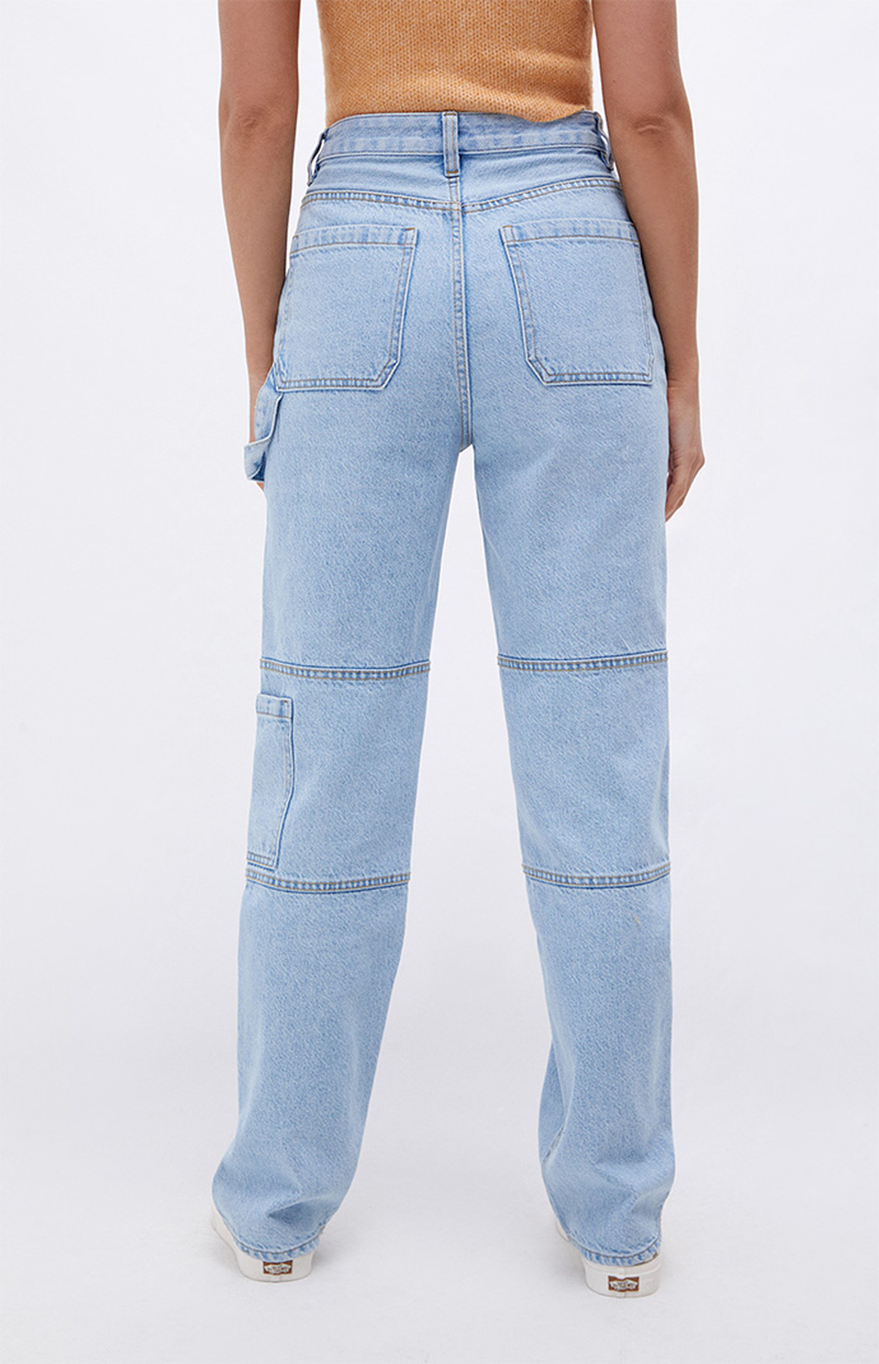 PacSun Light Blue Utility Boyfriend Pants | PacSun