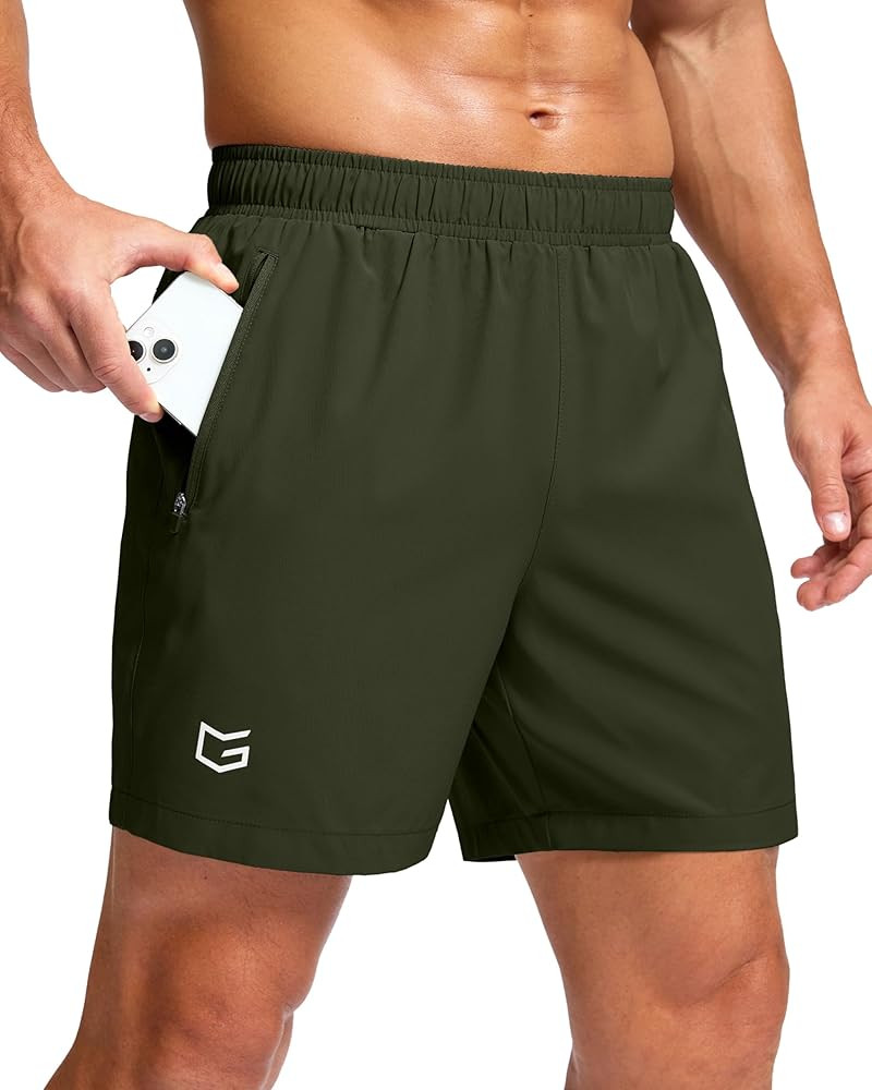 G Gradual Men's Athletic Running Shorts with Zipper Pockets Quick Dry 7"/ 5"/ 9" Workout Gym Shor... | Amazon (US)
