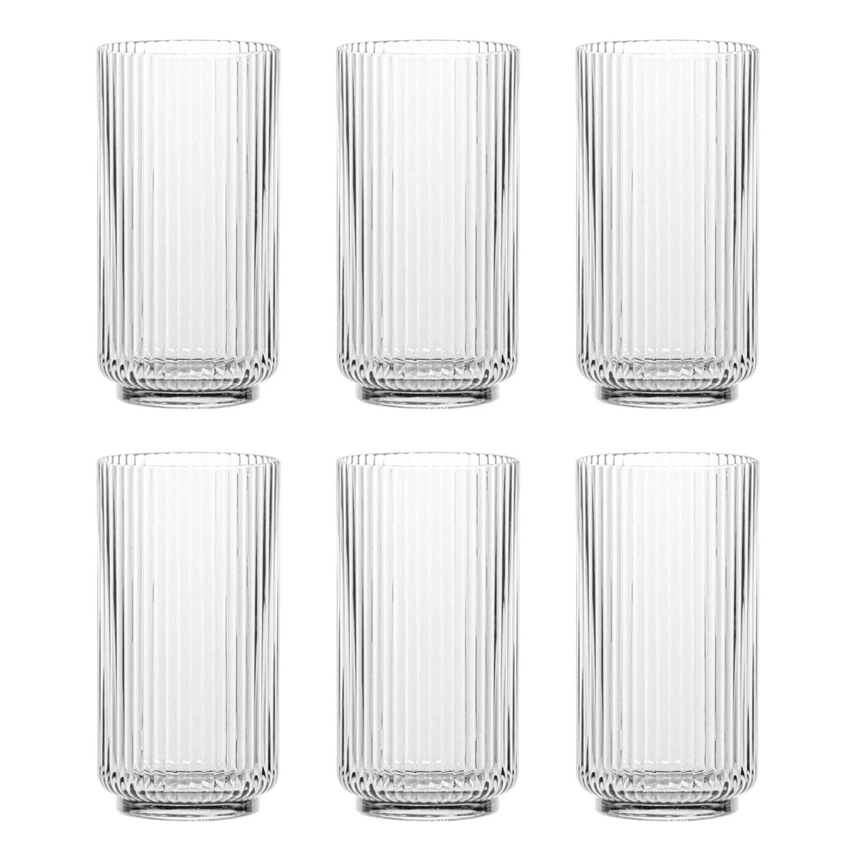 Laya Fluted Acrylic Drinking Glass (Set of 6) | Wayfair North America