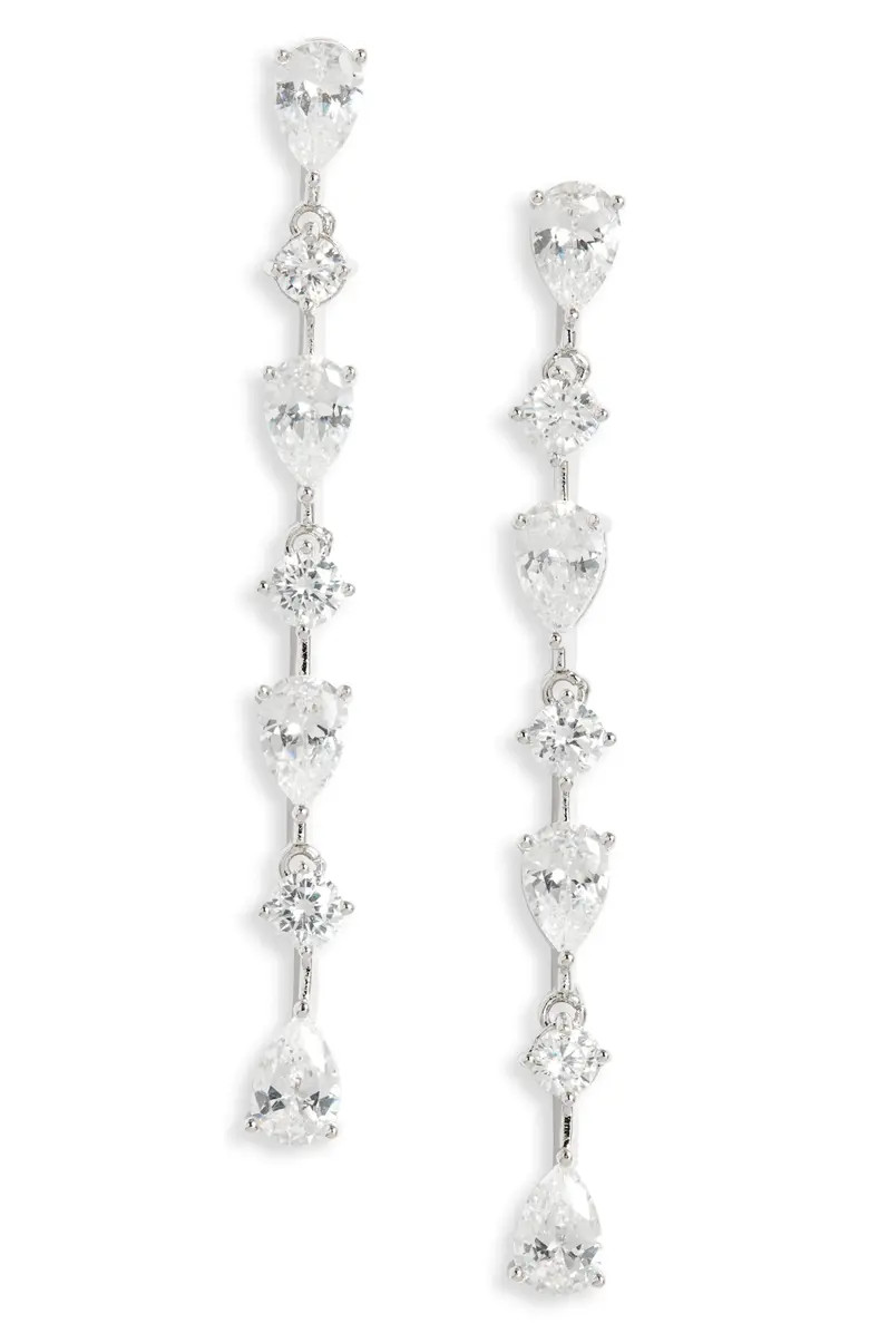 Nordstrom Cubic Zirconia Linear Drop Earrings | Nordstrom | Nordstrom
