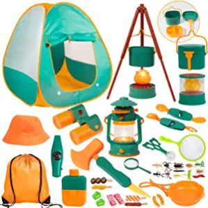 Meland Kids Camping Set with Tent 30pcs - Outdoor Campfire Toy Set for Toddlers Kids Boys Girls -... | Amazon (US)