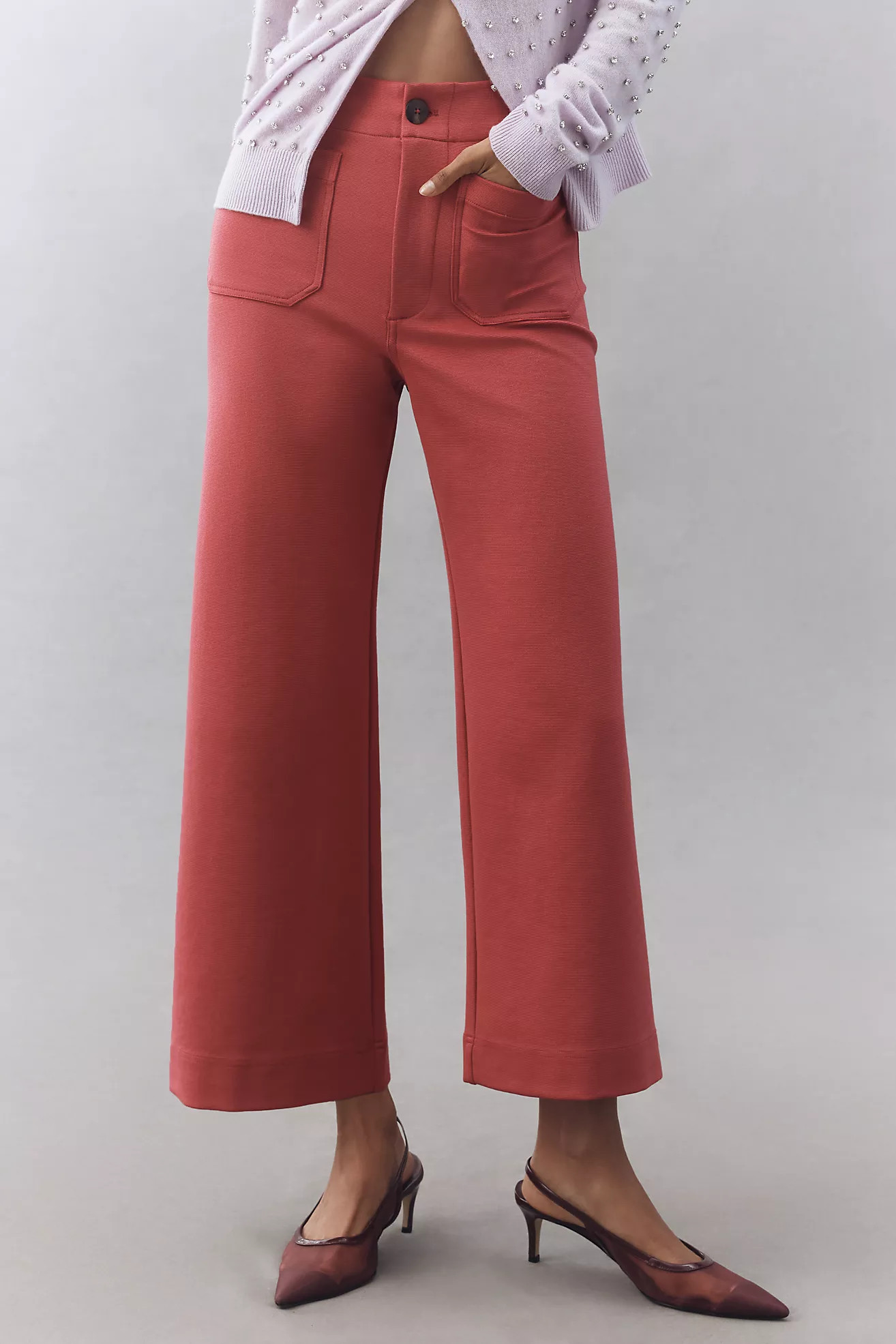 The Colette Knit Crop Wide-Leg Pants by Maeve | Anthropologie (US)