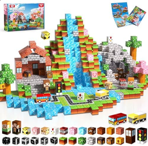 Magneverse 200 PCS 0.8in Magnetic Blocks - Magnet Toys & Magnetic Building Blocks Cubes, Stacking... | Amazon (US)