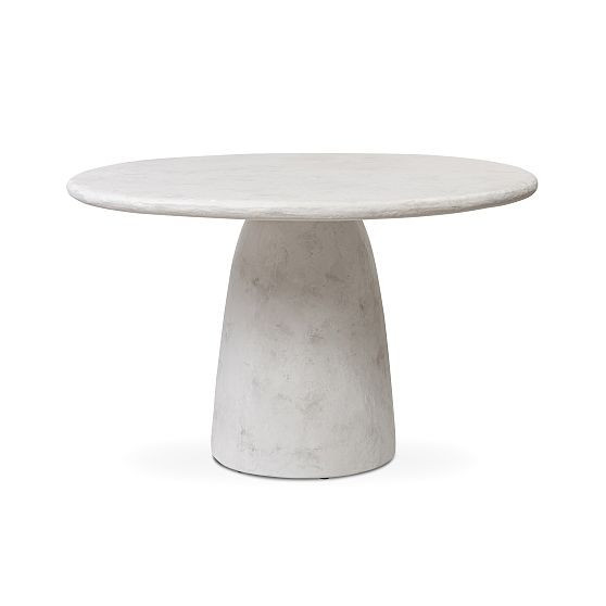 Xiomara Dining Table, Textured Lunar Concrete, 48 | West Elm (US)