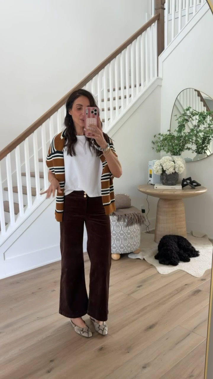 Corduroy pants size 0.

#LTKOver40 #LTKootd