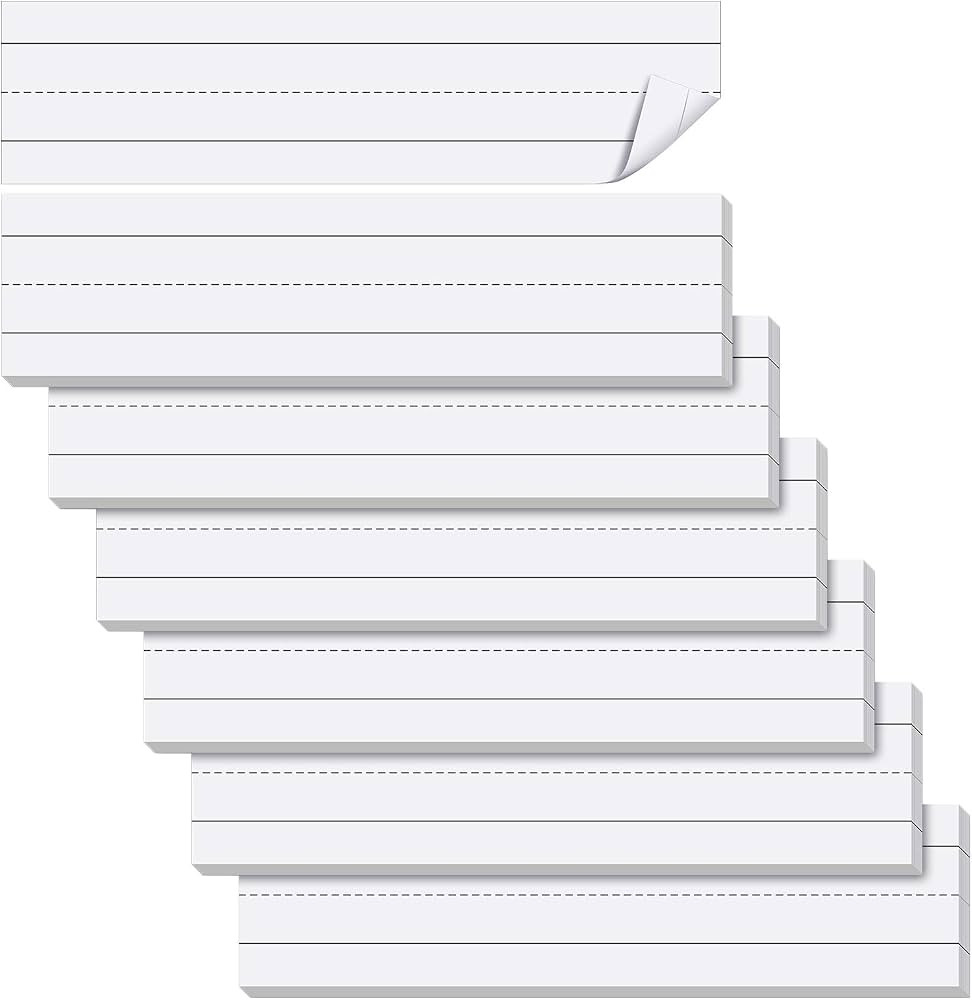 Amazon.com: 150 Sheets Sentence Strips Word Strips Ruled Sentence Strips School Learning Sentence... | Amazon (US)