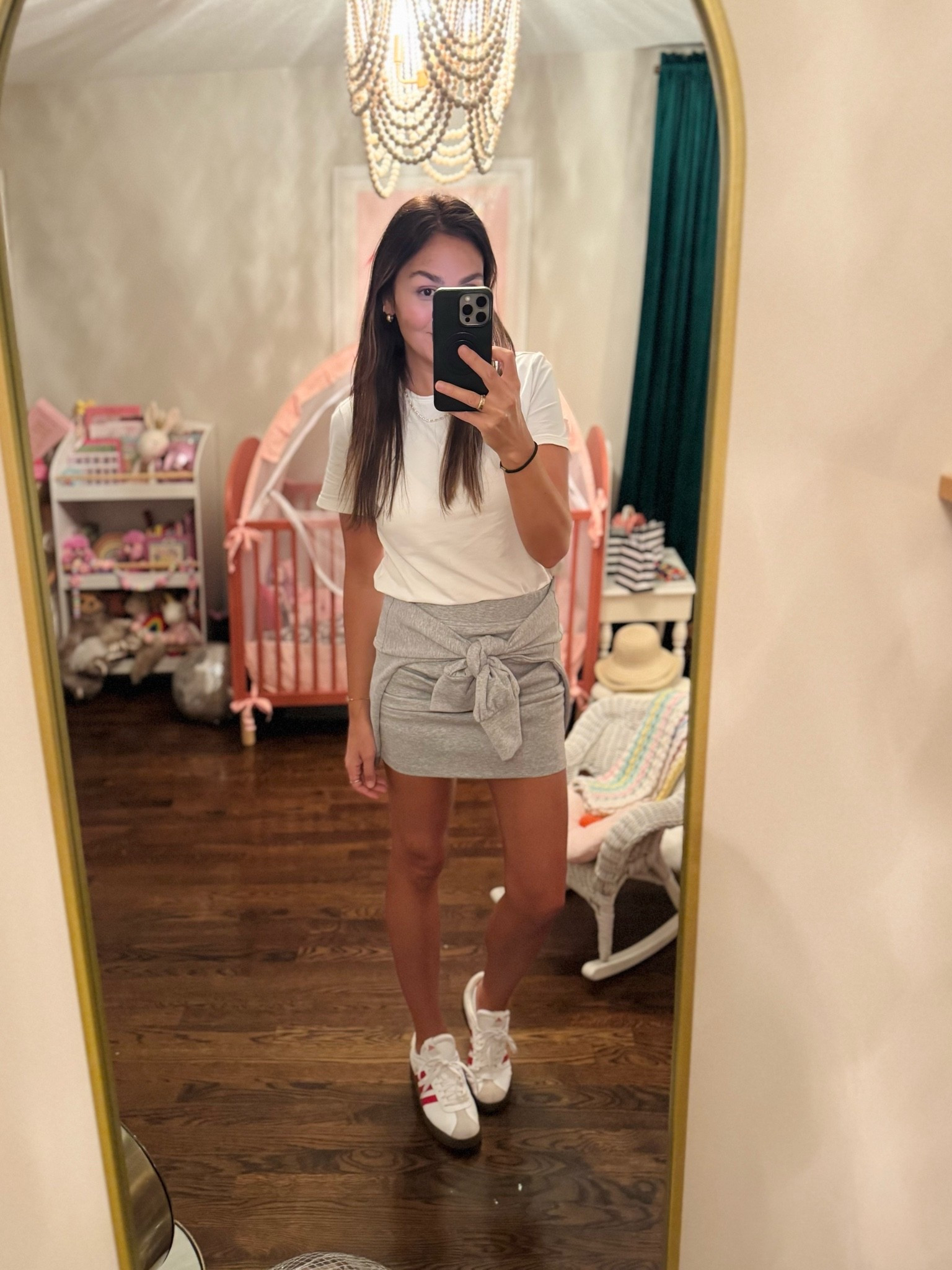 Cute two piece set; skirt has ruched sides and built in shorts. Slight bubble sleeve at wrist 🩶
Multiple colors 
Wearing a medium.

Travel outfit, athleisure, mom fit

#LTKootd #LTKmomlife #LTKActive