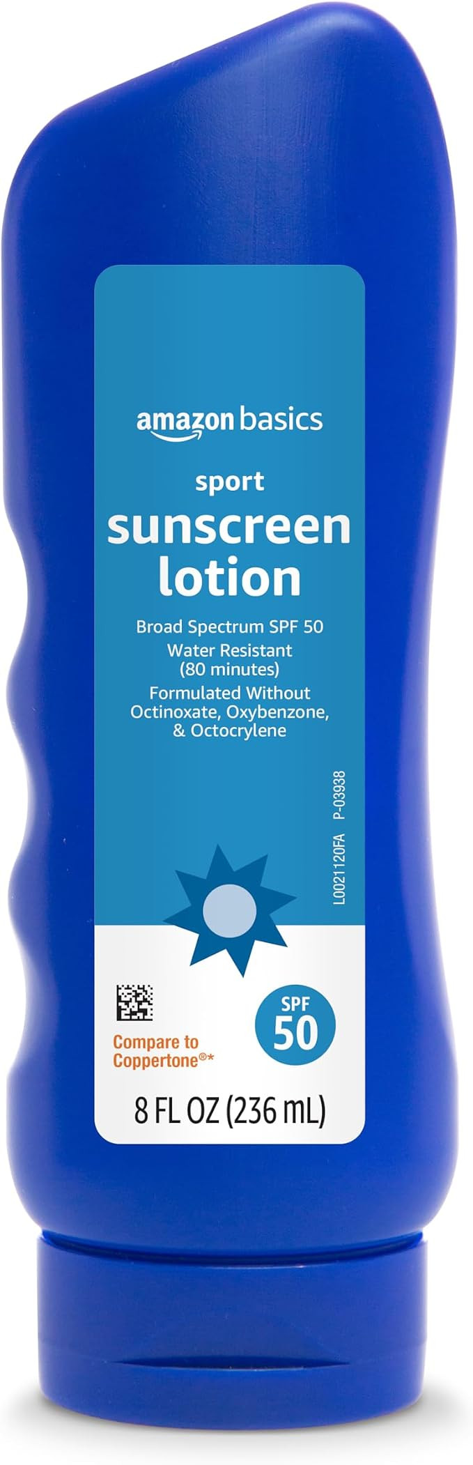 Amazon Basics Sport Sunscreen Lotion SPF 50, Water Resistant (80min), Formulated without Octinoxa... | Amazon (US)
