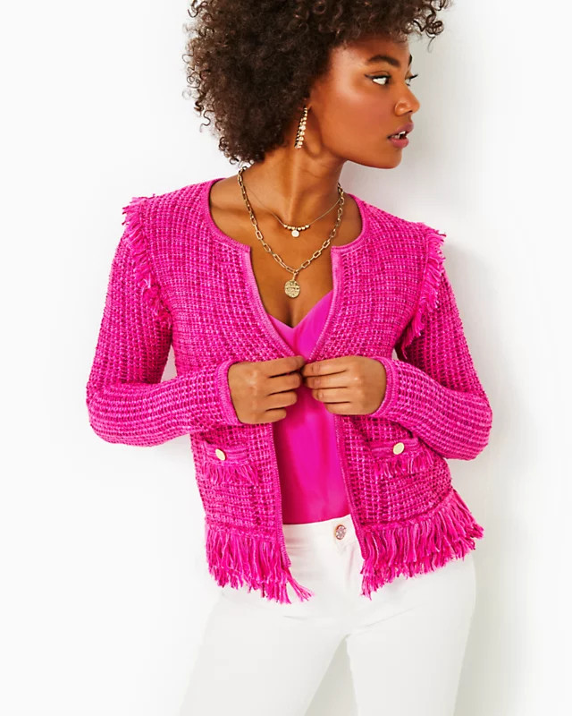 Simora Fringe Cardigan | Lilly Pulitzer