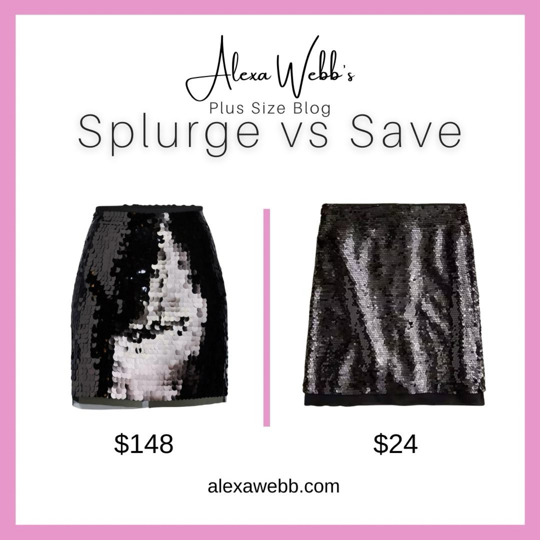 Plus Size Sequin Skirt- Splurge vs Save by Alexa Webb #plussize

#LTKHoliday #LTKPlusSize #LTKStyleTip