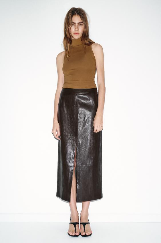 SLEEVELESS HIGH NECK TOP | Zara UK