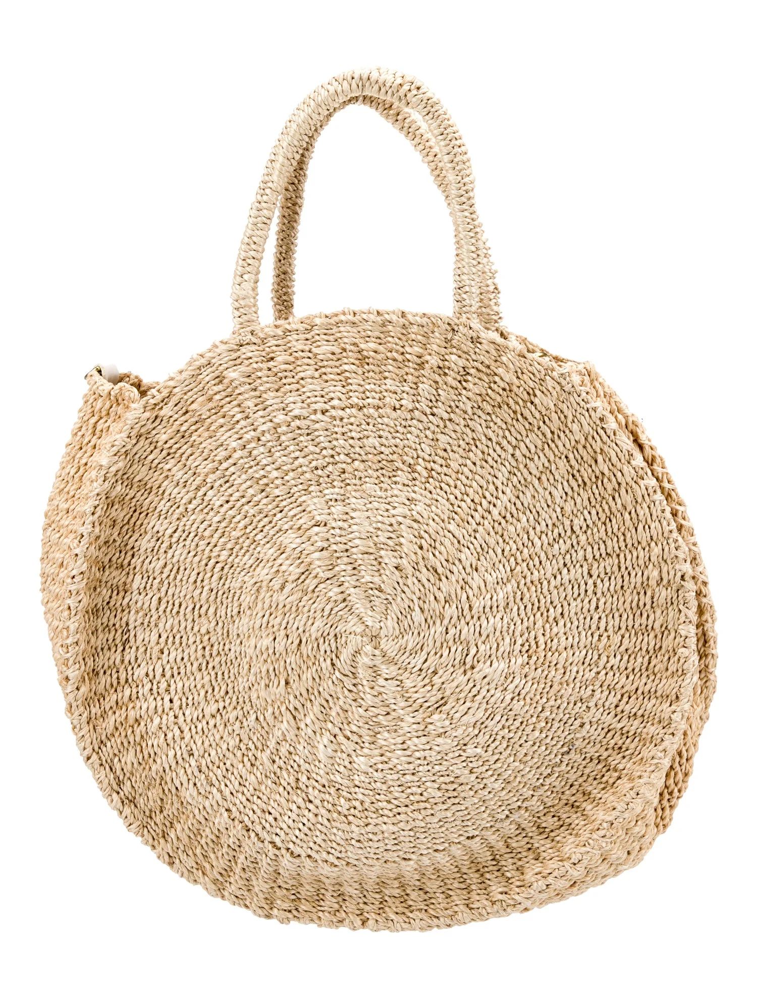 Straw Leather Trim Handle Bag | The RealReal
