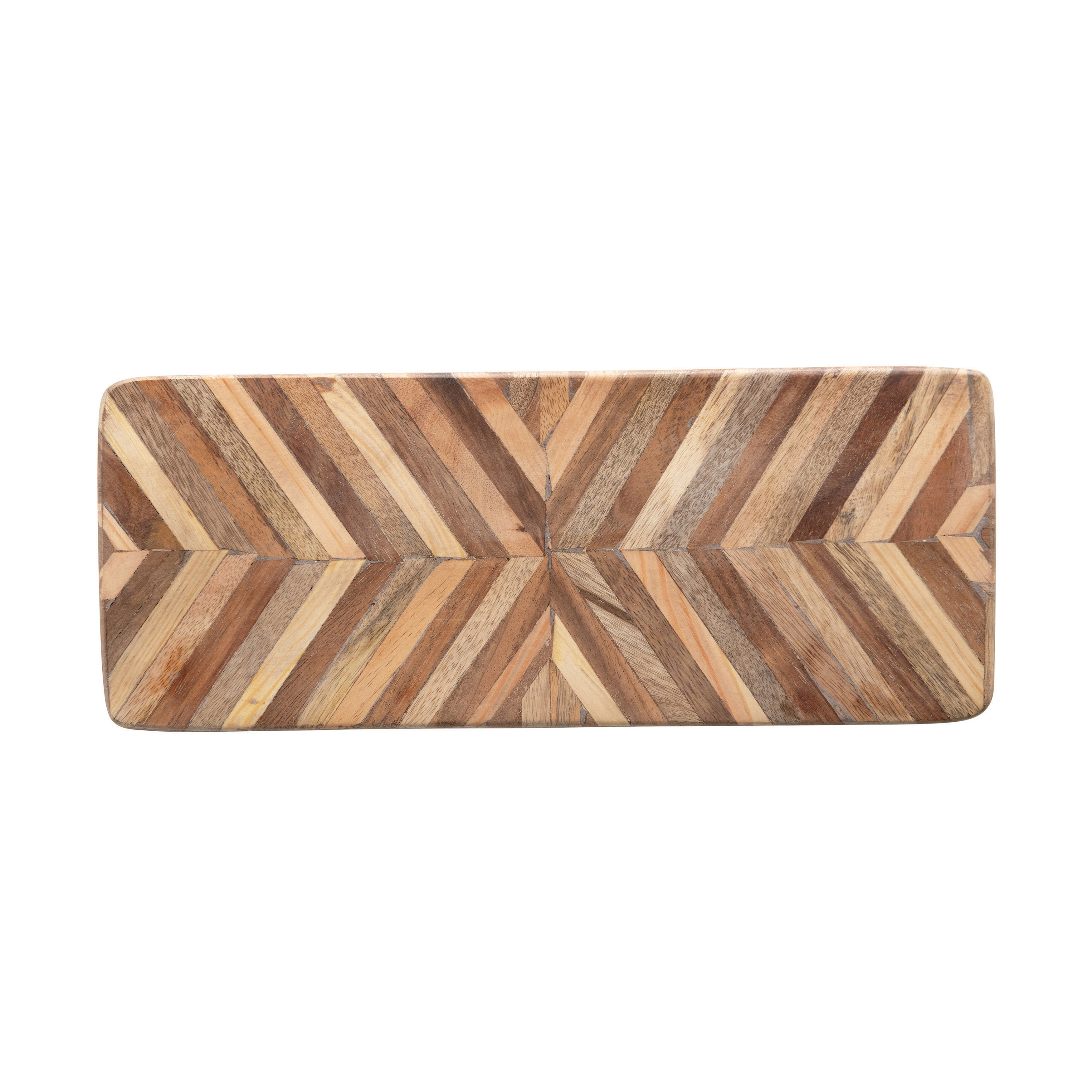 Creative Co-Op Mango Wood Cheese/Cutting Board with Chevron Pattern - Walmart.com | Walmart (US)