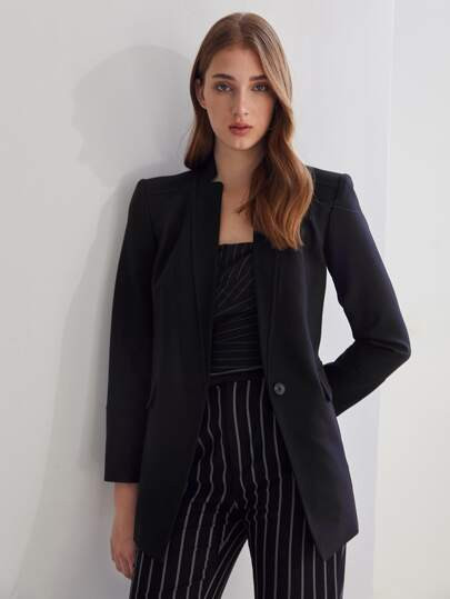 MOTF PREMIUM Blazer estructurado con botón | SHEIN
