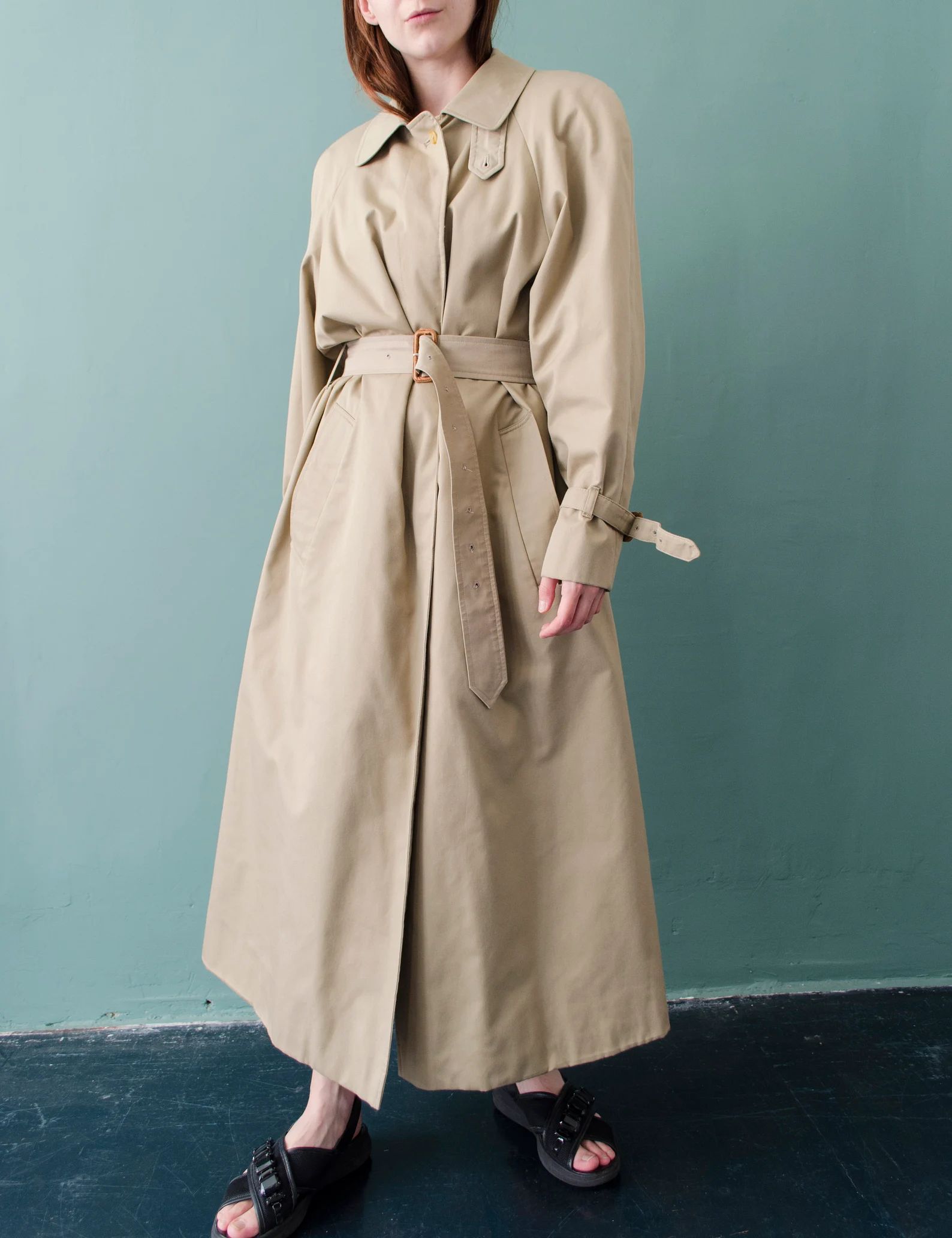 Vintage Aquascutum Beige Trench Coat  80s Womens Belted Rain | Etsy | Etsy (US)