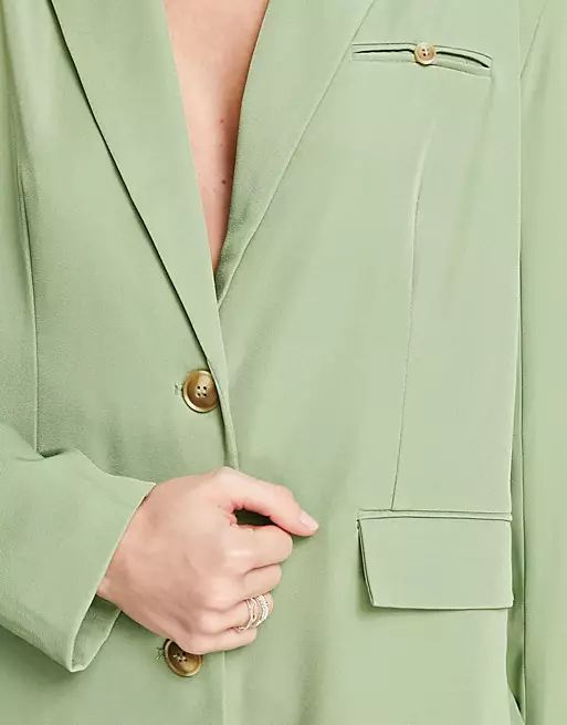 4th & Reckless blazer in green - part of a set | ASOS (Global)