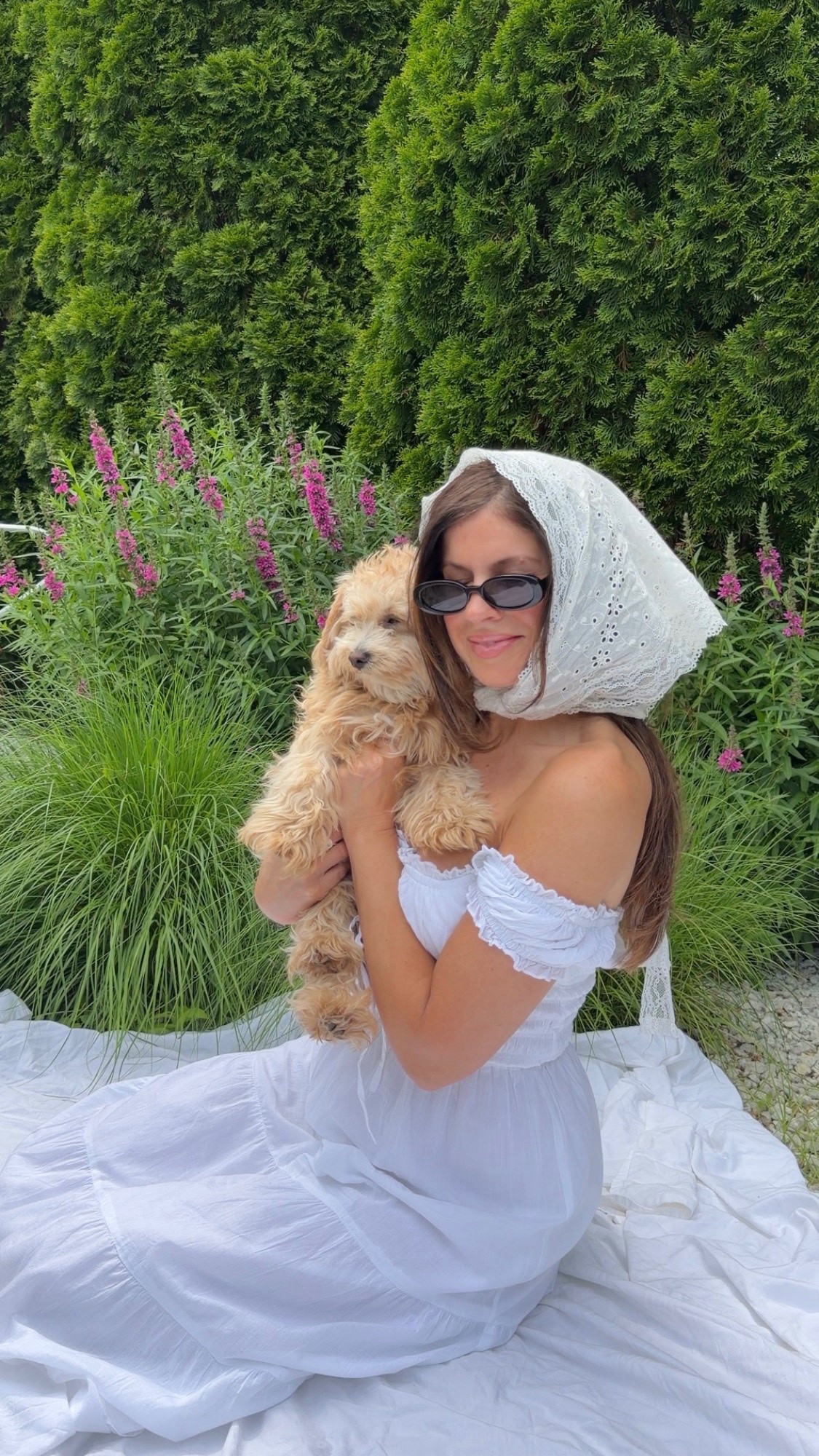 I linked my exact sunglasses and similar head scarf, and dress to mine since it’s not available online. White maxi dress, European style.

#LTKootd #LTKSaleAlert