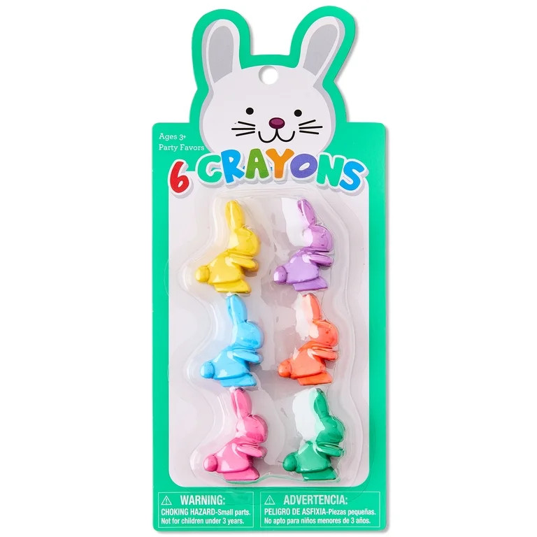 Bunny Crayons, Multicolor, 6 Count, Easter by Way To Celebrate | Walmart (US)
