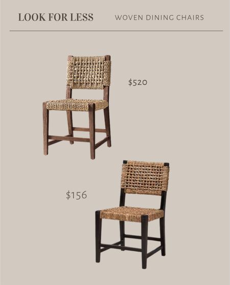 Look for less...woven dining chairs

#LTKhome #LTKSeasonal #LTKstyletip