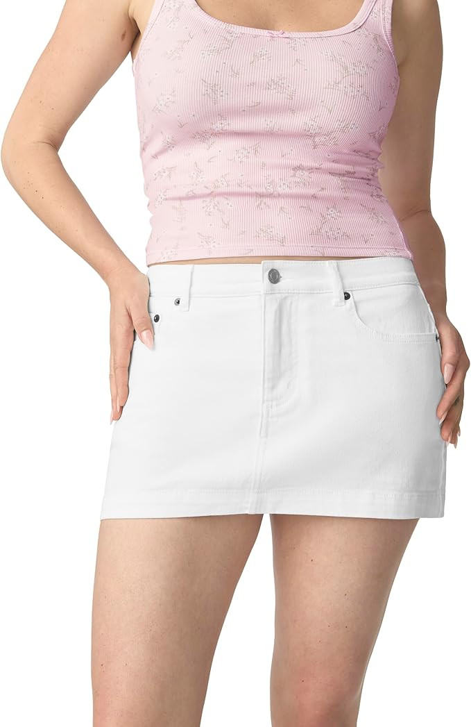 Florence by Mills Women's Micro Mini Denim Skirt | Amazon (US)