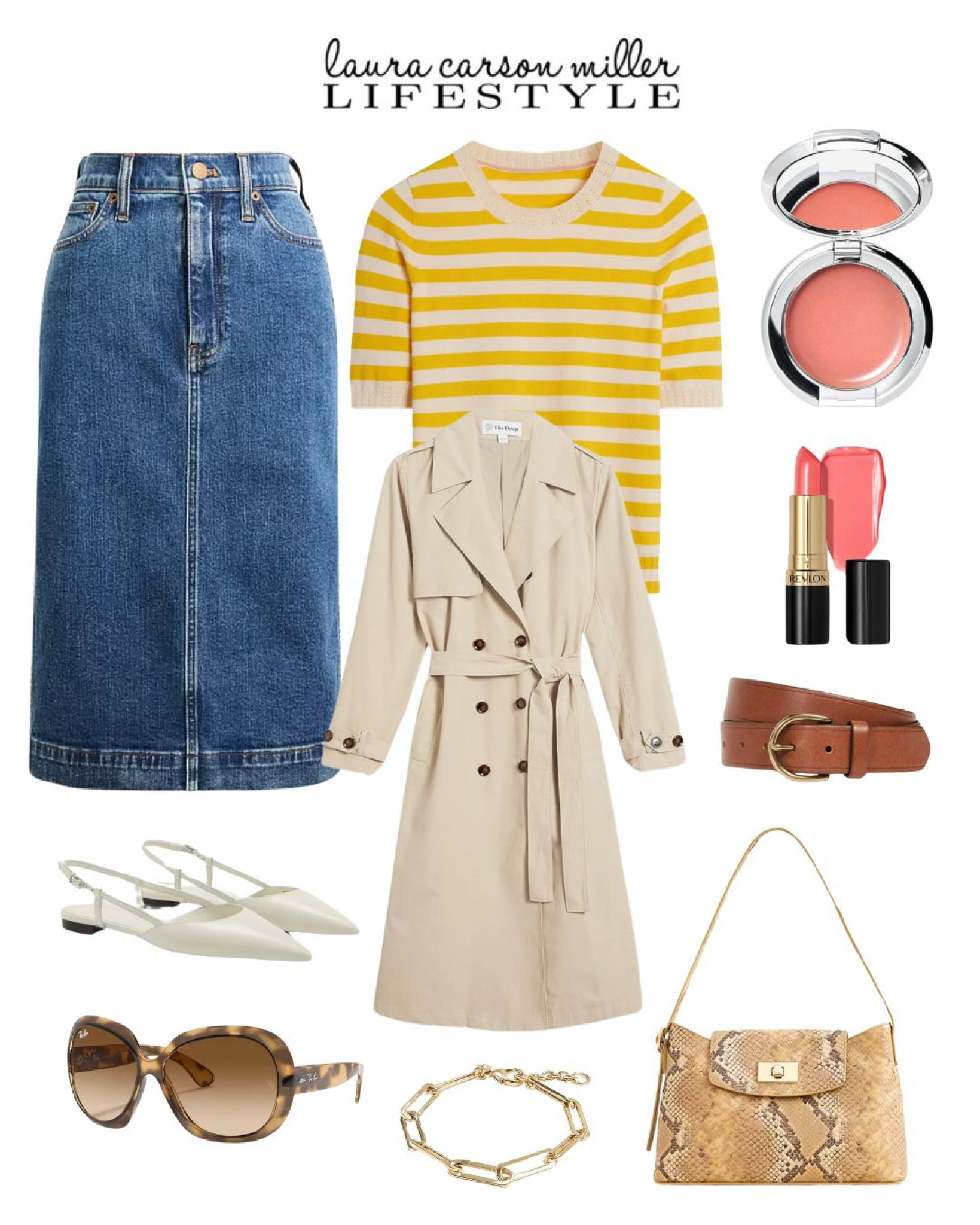 Office outfit, Laura carson miller, brunch outfit, vacation outfit, travel style, peachy pink makeup, style tip, trending, oversized sunglasses, trench coat, modern classic style, petite, mid size, plus size, your style, lifestyle blogger, outfit ideass

#LTKBeauty #LTKFindsUnder50 #LTKStyleTip